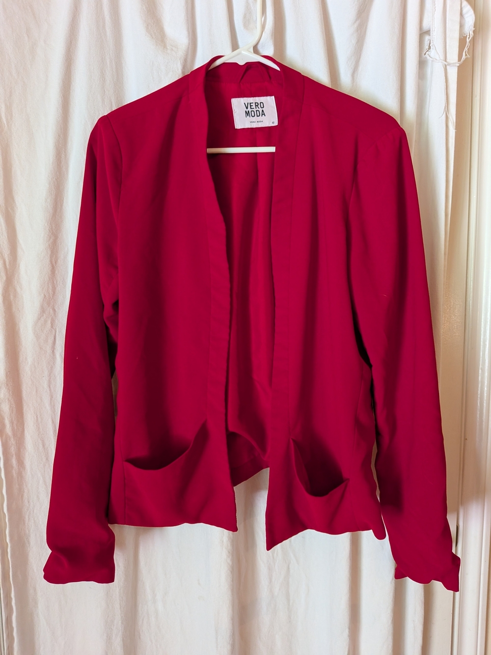 Vero Moda Bright Red Open-Front Blazer
